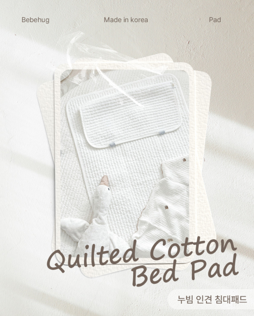 BEBEHUG Quilted Cotton Reversible Bed Pad