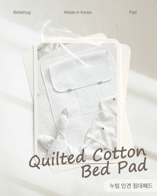 BEBEHUG Quilted Cotton Reversible Bed Pad