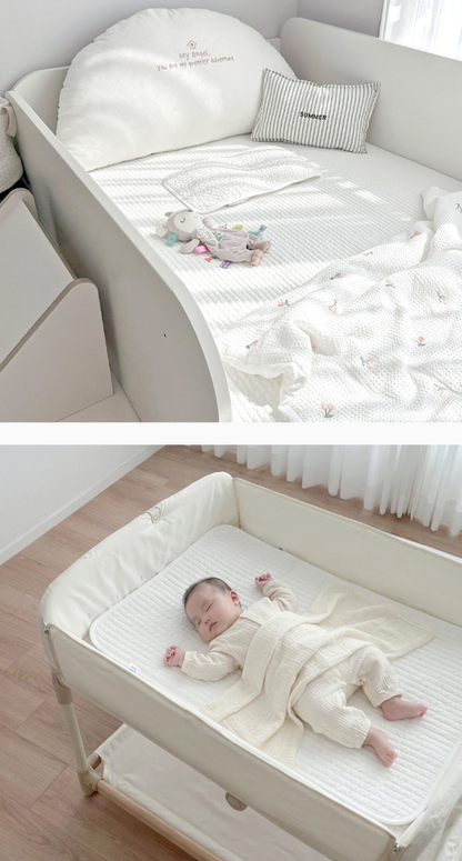 BEBEHUG Quilted Cotton Reversible Bed Pad