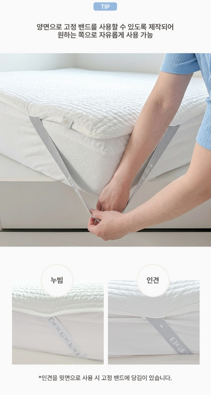 BEBEHUG Quilted Cotton Reversible Bed Pad