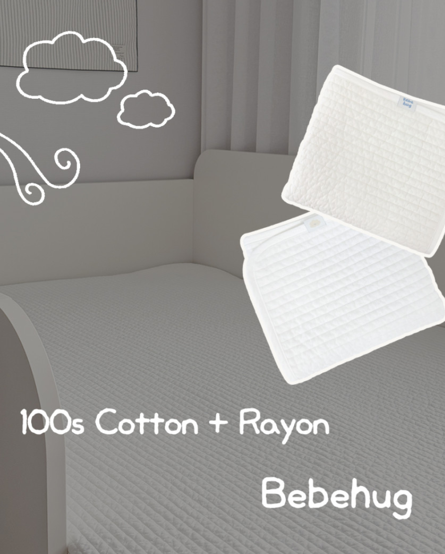 BEBEHUG Quilted Cotton Reversible Bed Pad
