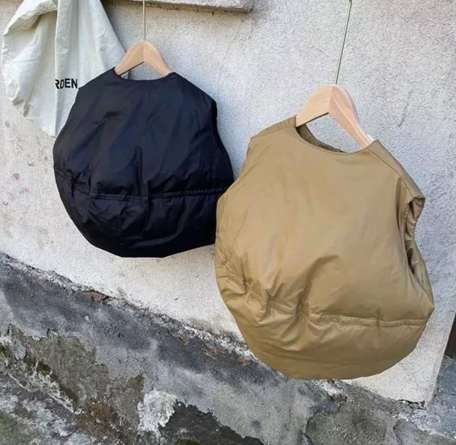 봉봉 오리털 조끼 (카키100)