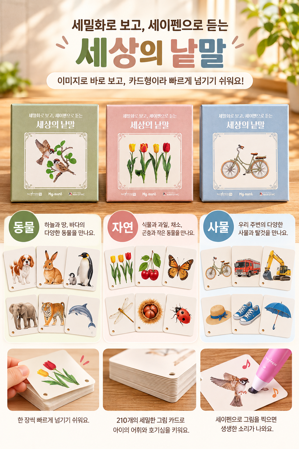 마이앤트 교육용 낱말카드 3종