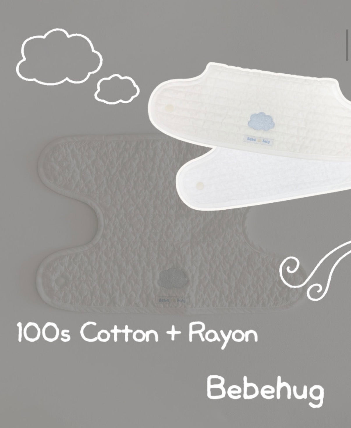 BEBEHUG Reversible Baby Carrier Bib Pad