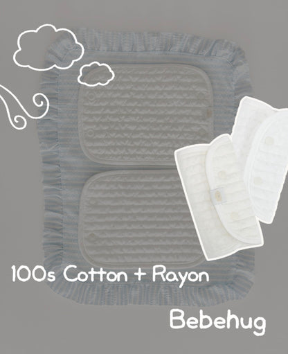 BEBEHUG Reversible Cotton & Rayon Baby Carrier Drool bib