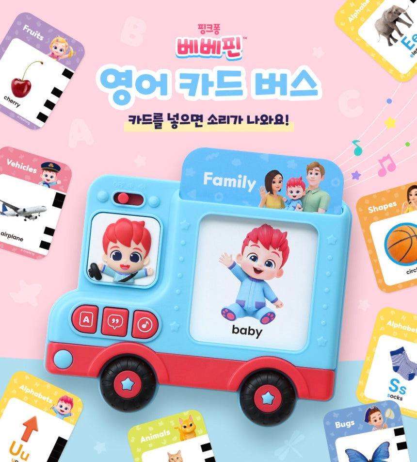 Pinkfong Bebefinn English Card Bus