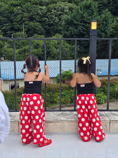 Dot pants for moms and kids