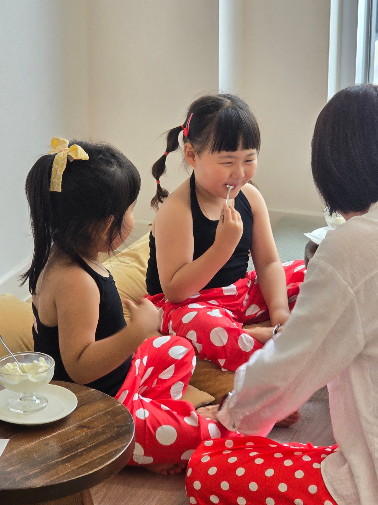 Dot pants for moms and kids