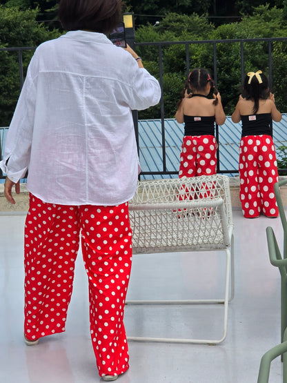 Dot pants for moms and kids