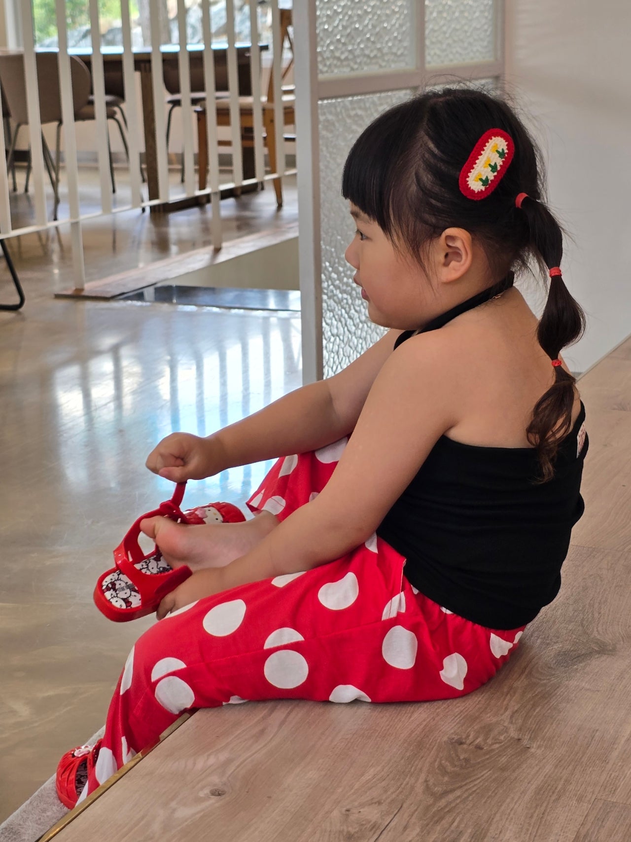 Dot pants for moms and kids