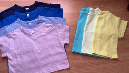 100% Cotton Basic Short Sleeve T-Shirt (3 Random)