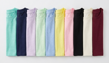 100% Cotton Basic Short Sleeve T-Shirt (3 Random)