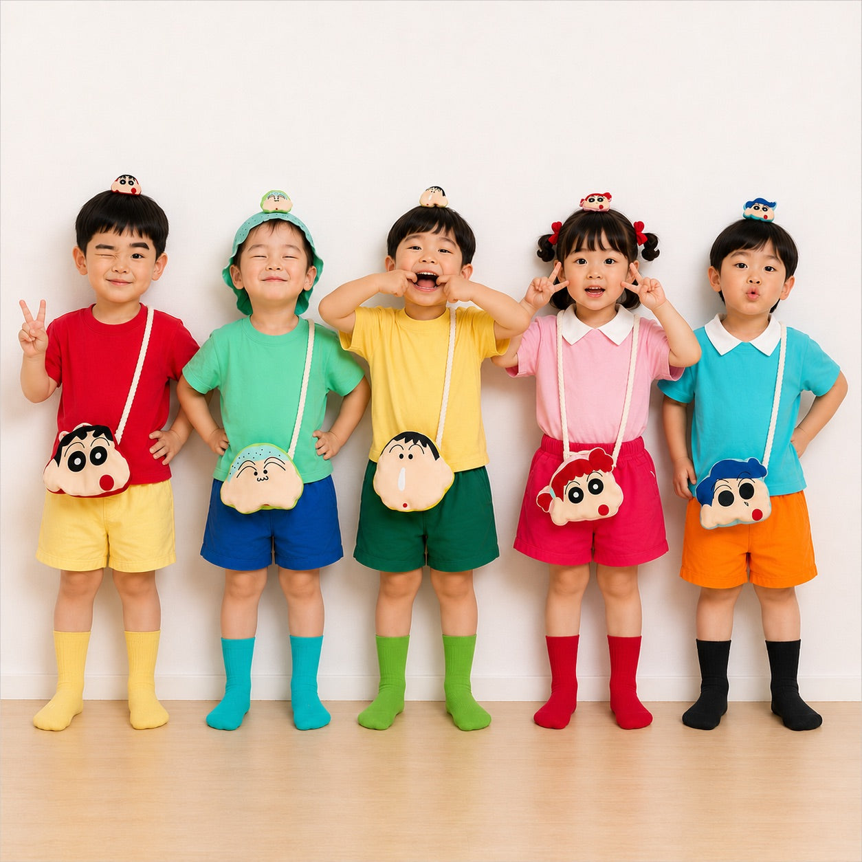 짱구SHIN Color Block Outfit Set