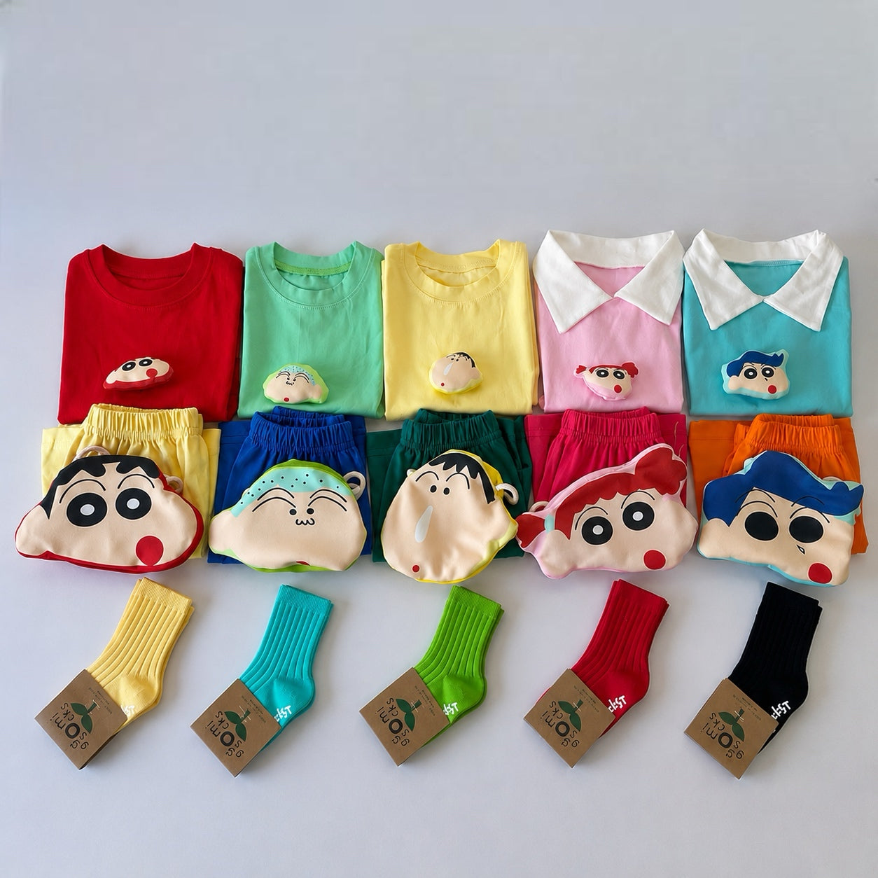 짱구SHIN Color Block Outfit Set
