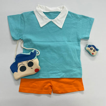 짱구SHIN Color Block Outfit Set