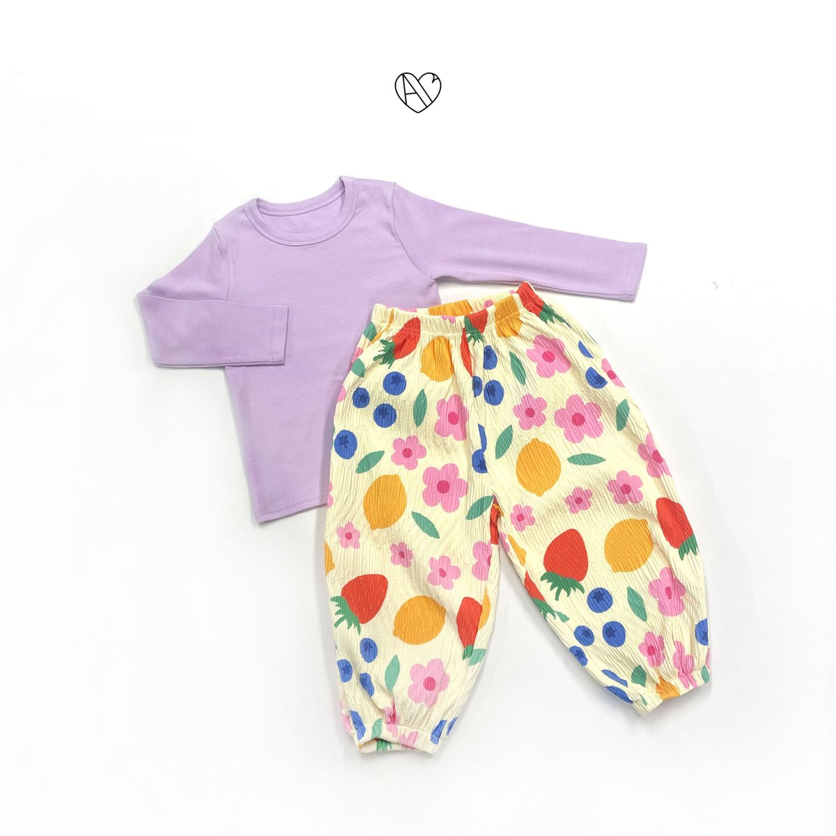 AllyouBebe Sorona Pleated Kids Pants & Modal T-Shirt~8/30