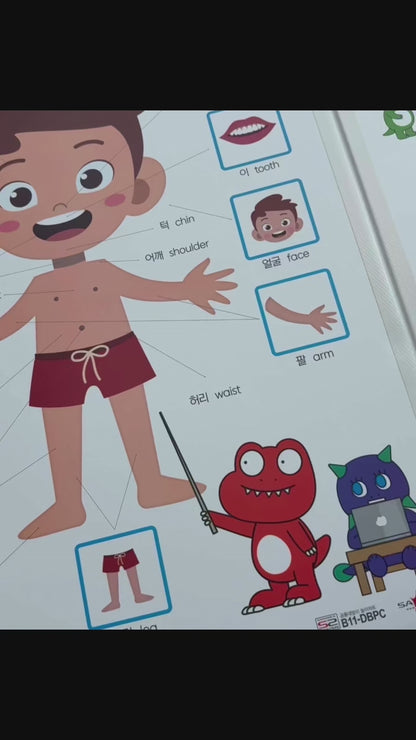 대발이 병풍 Daebali Folding Learning Chart &  Scientist  Storybook